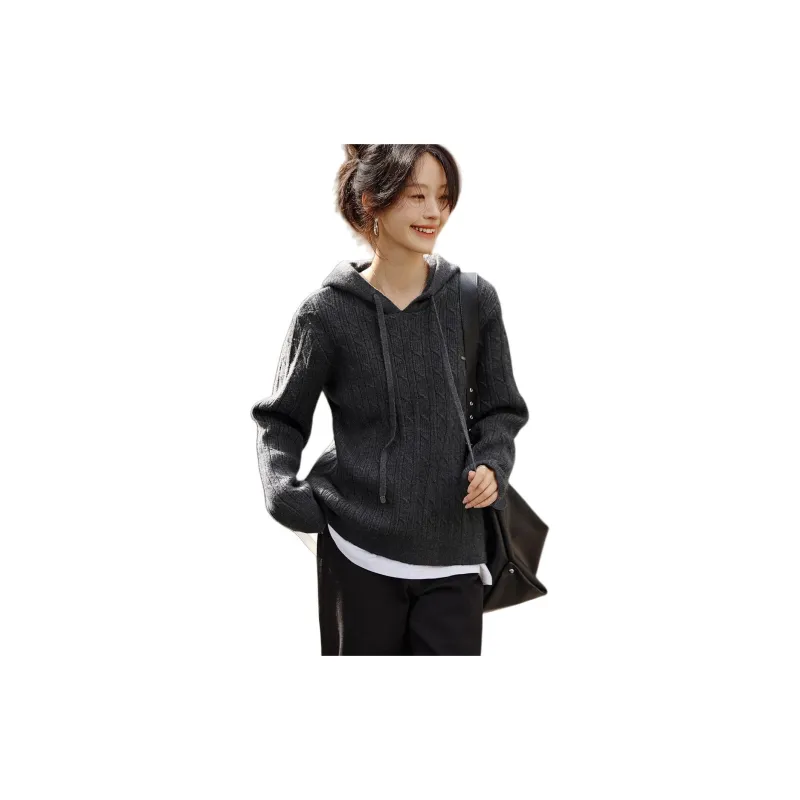 Mo Han Yi Mei Sweatshirt Women's Dark Heather Gray-1