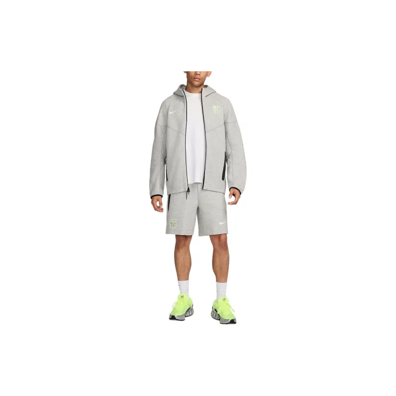 Nike FC Barcelona Tech Fleece Windrunner Third Sweatshirt Men's Dark Gray/Light Green-2