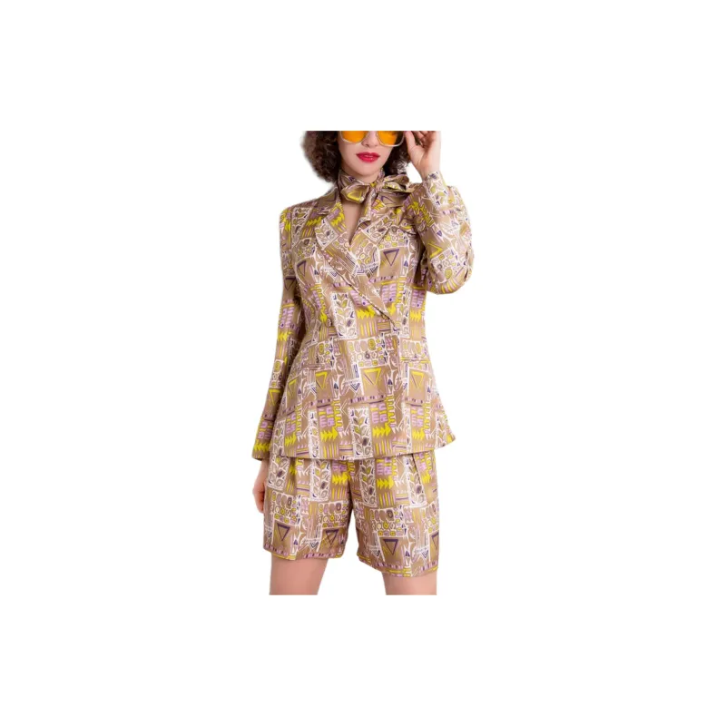 BESIONIA SS23 Business Suits Coats Women's Brown-1