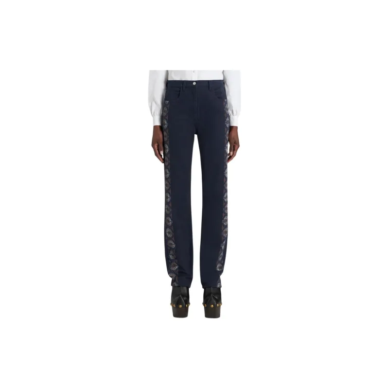 ETRO Floral stripes Straight leg Jeans-3