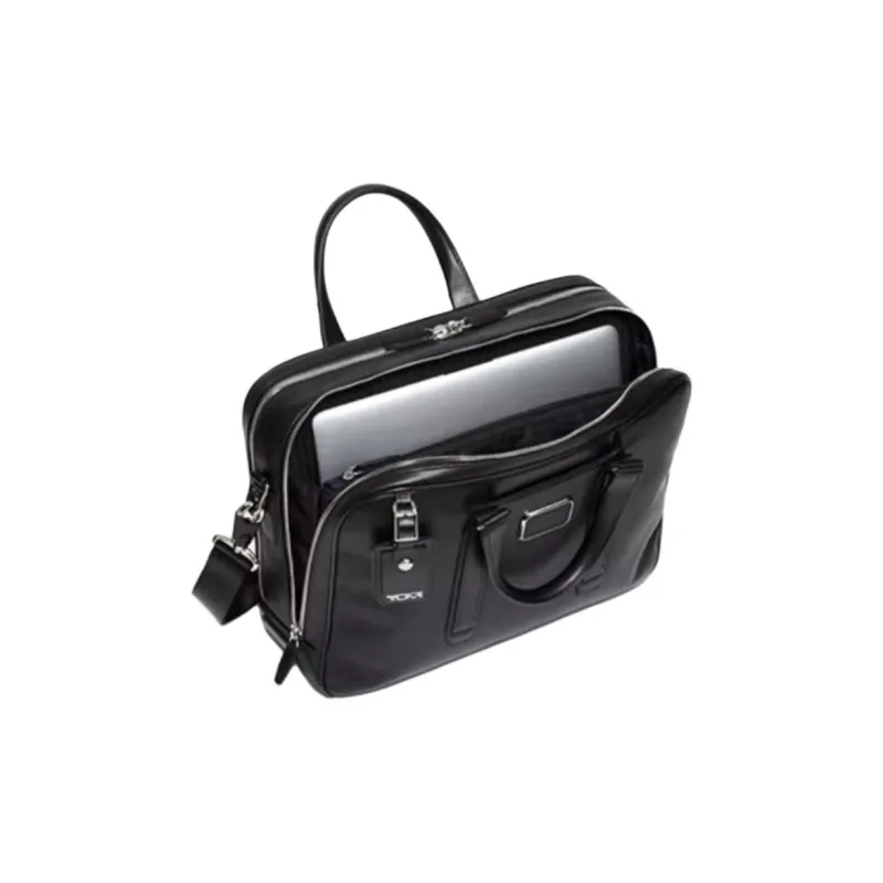 TUMI Cow Leather Briefcases Medium Size Men's Black-1