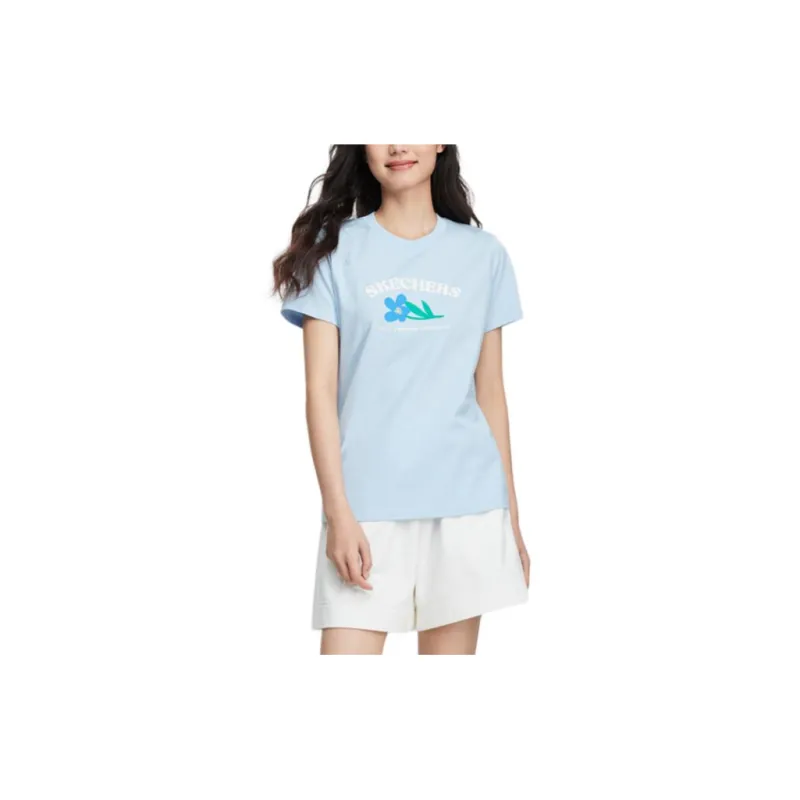 Skechers T Shirt Women's Cashmere Blue-3