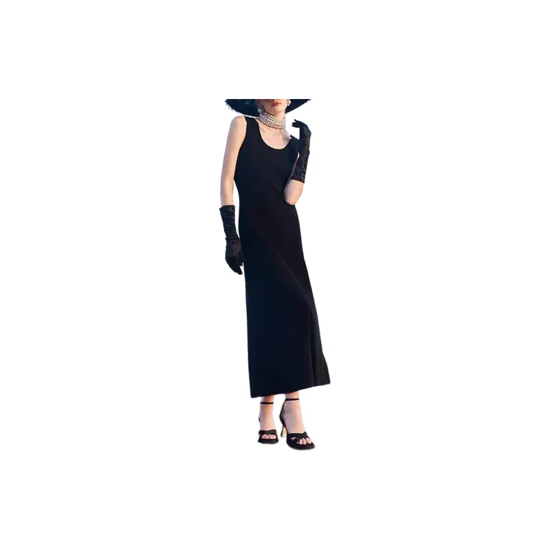 BESIONIA SS23 Sleeveless Dress Women's Black-4