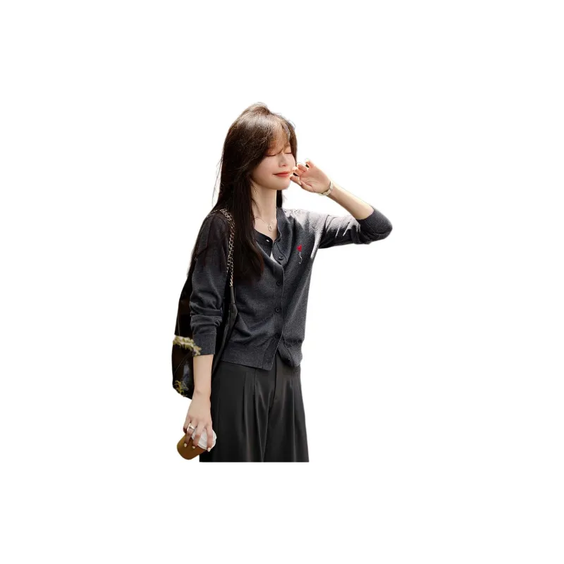 Mo Han Yi Mei Knitwear Women's Dark Gray-3
