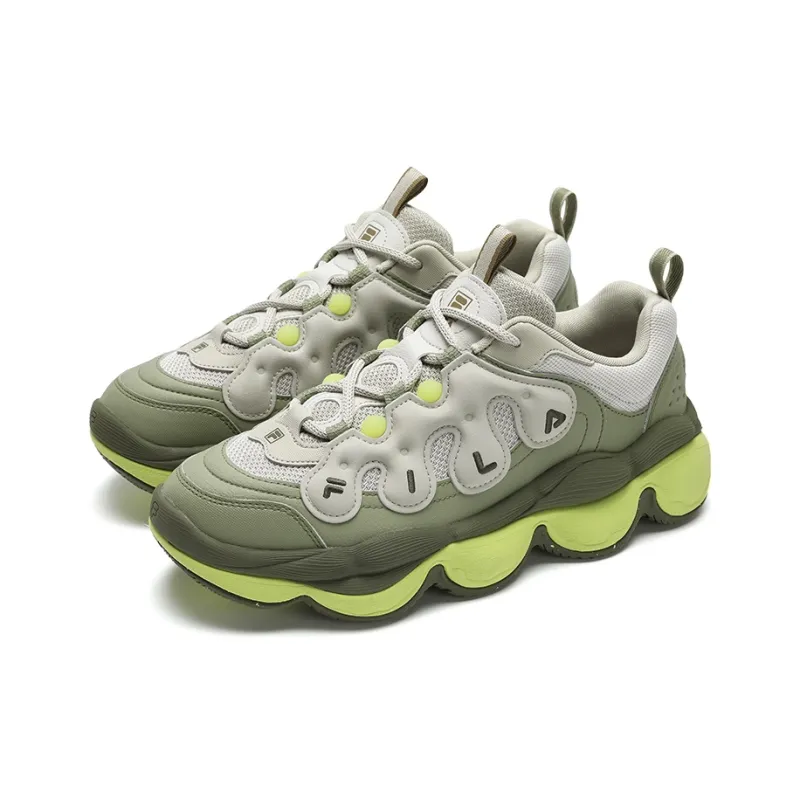 FILA PEASE Pea Shoe Durable Breathable Low Top Casual Shoes Men's Gray Green-2