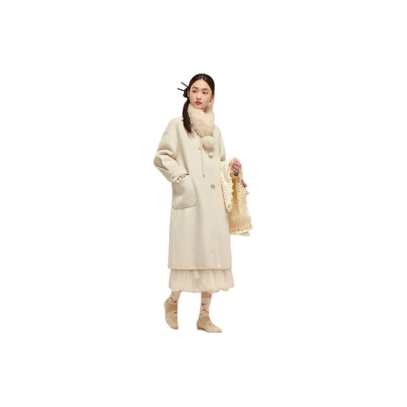ZIHAN Coat Women's Creamy White-4