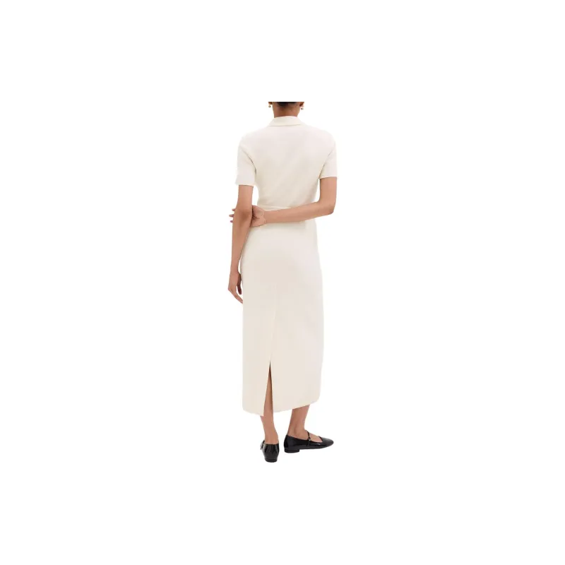 THEORY Admiral Crepe Military Midi Dress-2