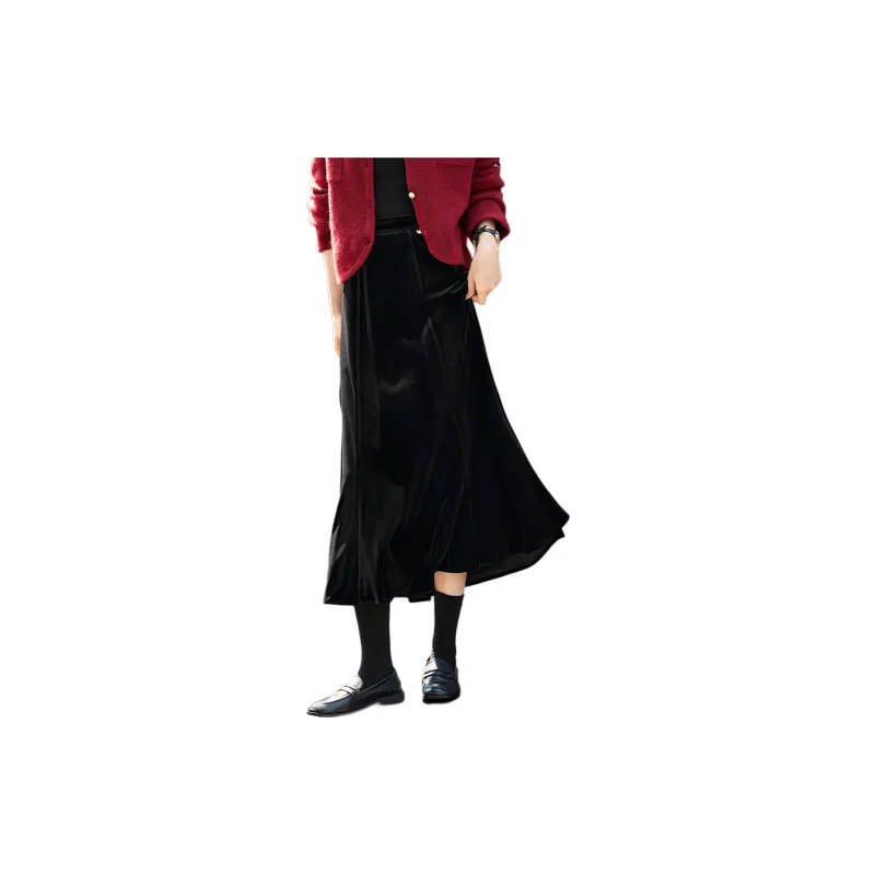 Mo Han Yi Mei Casual Long Skirt Women's Black-4