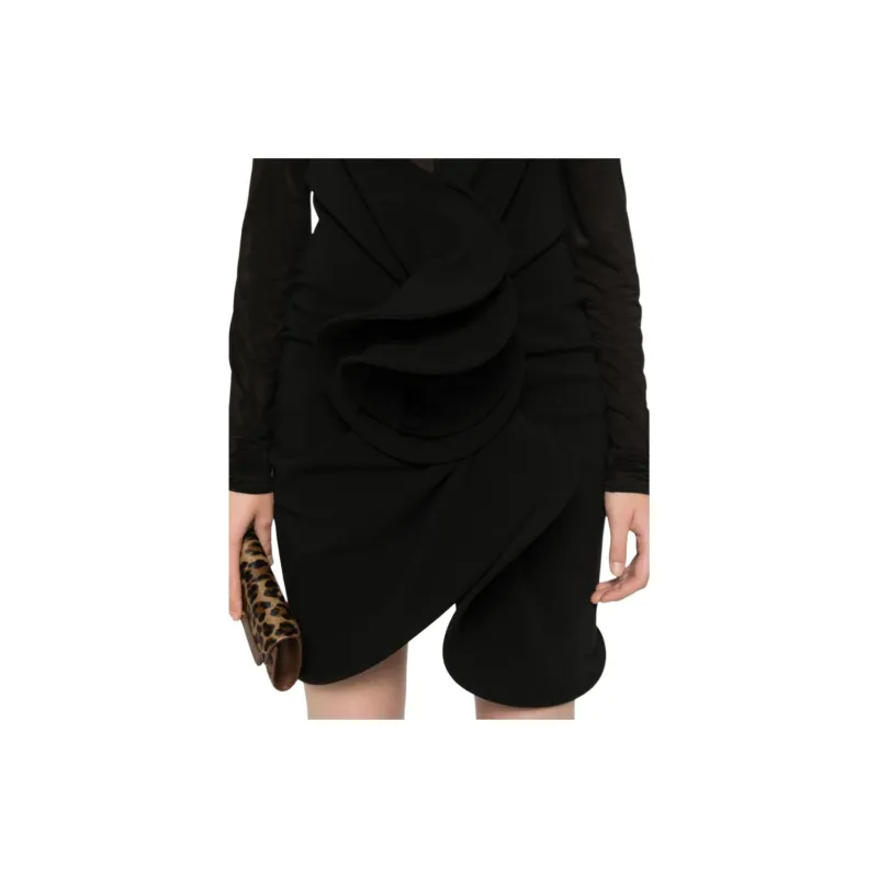 Magda Butrym Sculptural High Neck Mini Dress-4