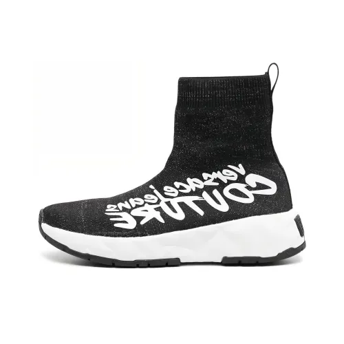 VERSACE JEANS Versace Abrasion Resistant pulsar Top Sports Casual Shoes Women's Black