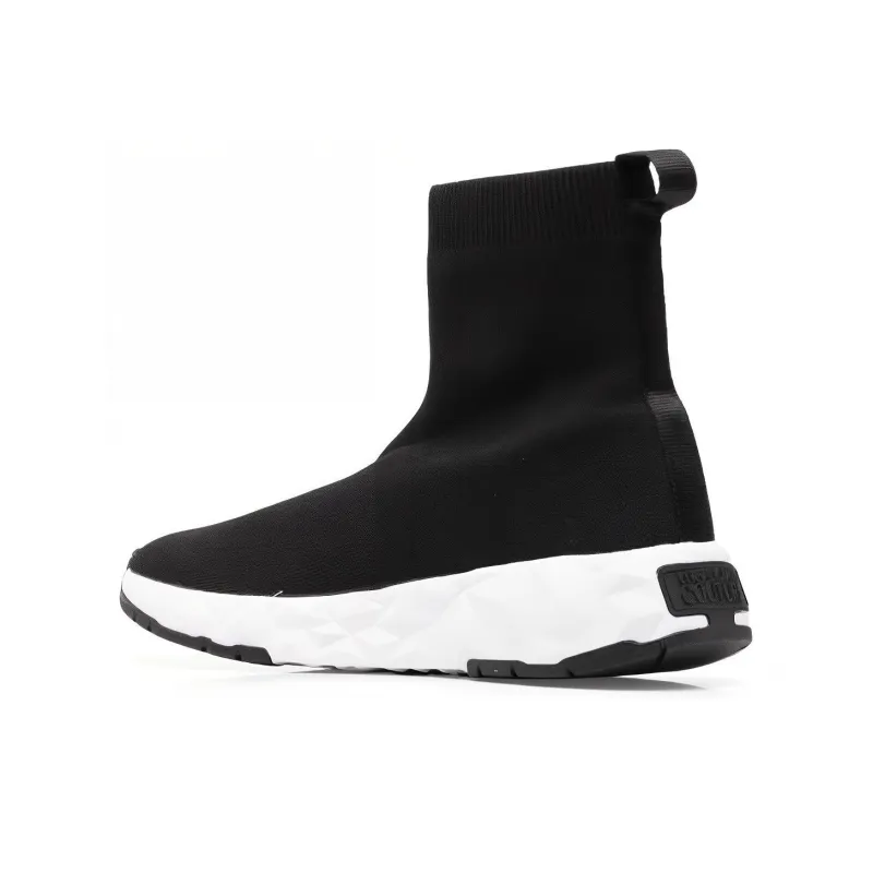 VERSACE JEANS Versace High Top Sports Casual Shoes Men's Black White-3