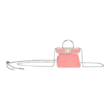 FENDI Python Skin Coin Purses Key Pouches Extra Mini Women's Pink