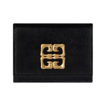 Givenchy 4G Calfskin Card Holder Women's Black