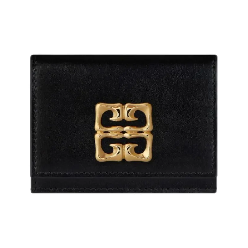Givenchy 4G Calfskin Card Holder Women's Black-0