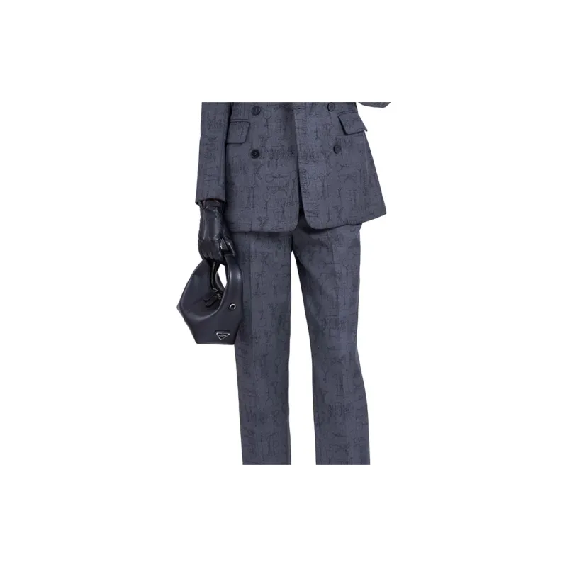 BESIONIA FW23 Suit Trouser Women's Gray Floral Pattern-3