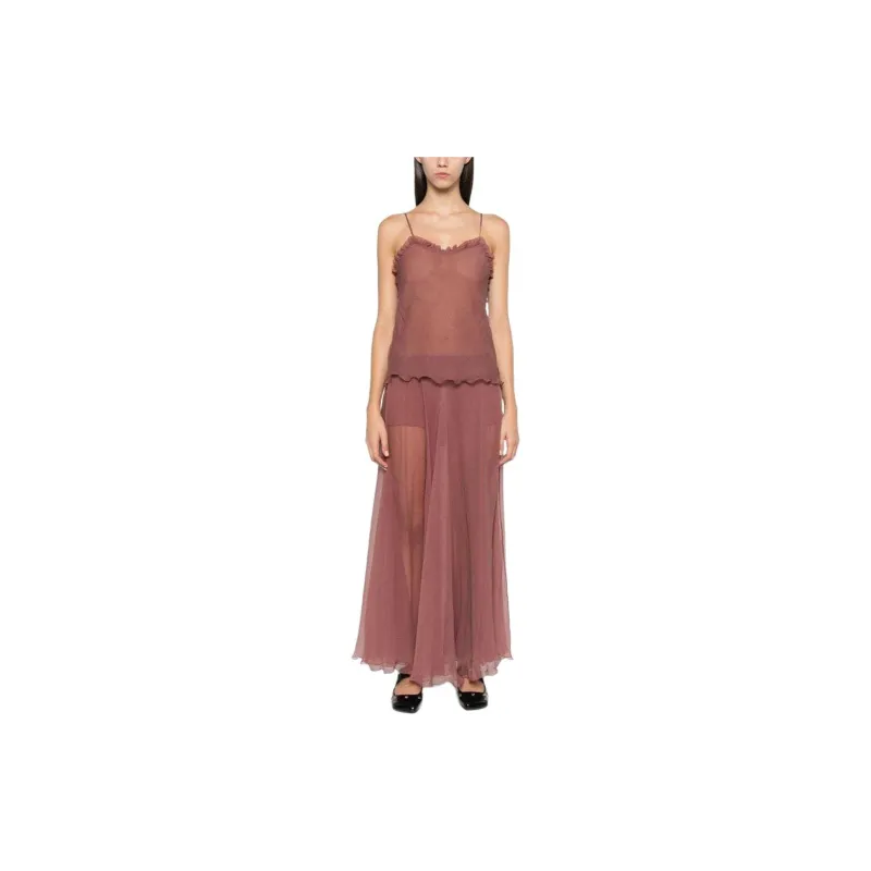 Chloé Ruffled Tulle Tank Top-1