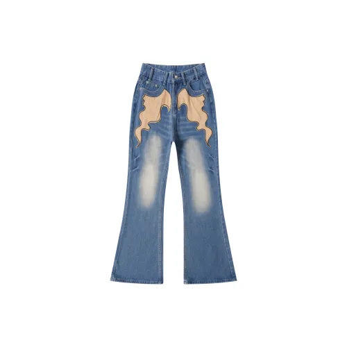 YINLEI Jeans Unisex Blue