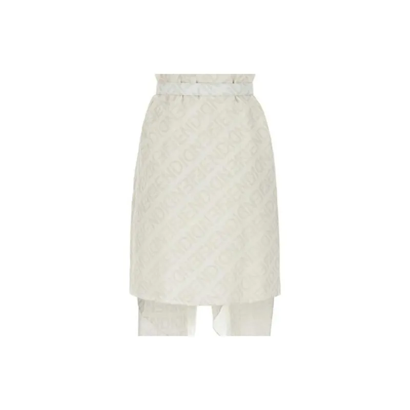 FENDI Logo Printed Sleeveless Dress-5