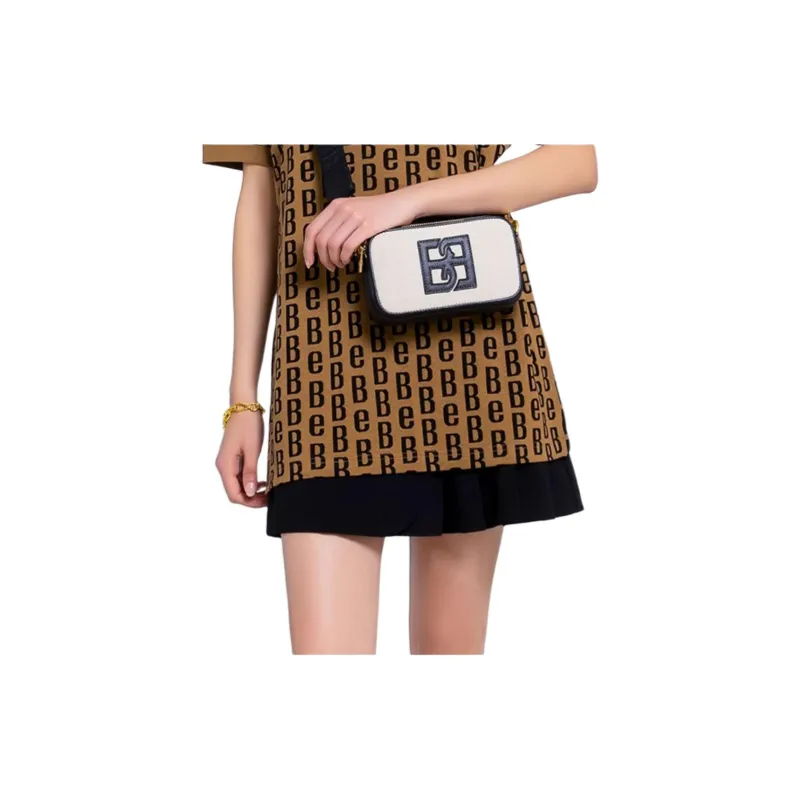 BESIONIA Crew Neck Pullover With Letter Print Short Sleeved T Shirt Women's Khaki-5