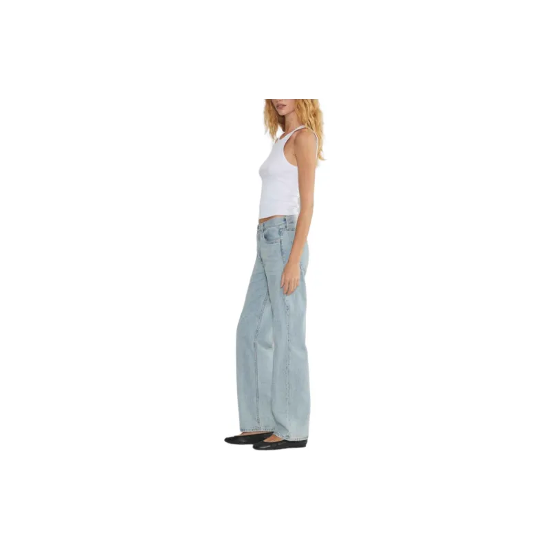 ARITZIA Denim Forum The '90s Lggy Lo-Rise Baggy Jean Jeans Women's Brl Thr Bleu/Light Indigo-3