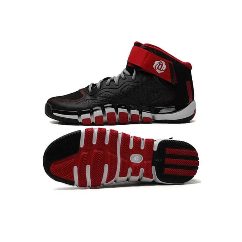 Adidas D Rose Dominate Anti-Slip Wear-Resistant Mid-Top Basketball Shoes Men's Black-3