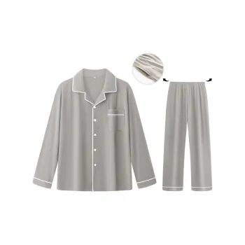 Qiao Ni Tong Pajama Set Men's Gray