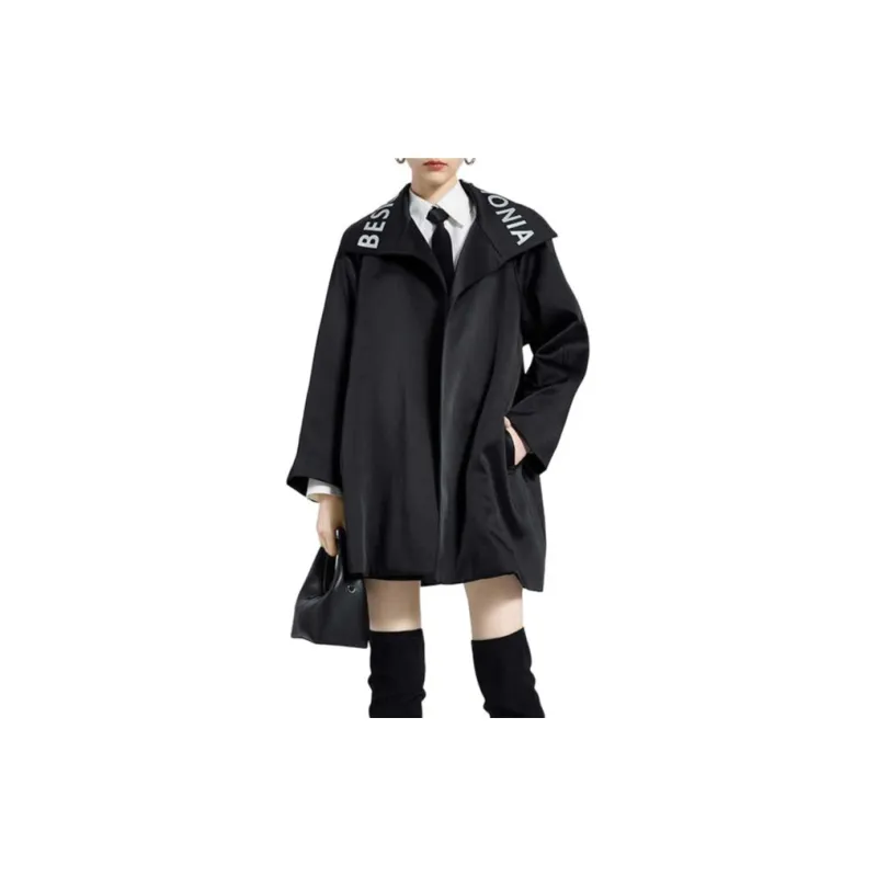 BESIONIA FW23 Trench Coat Women's Black-3