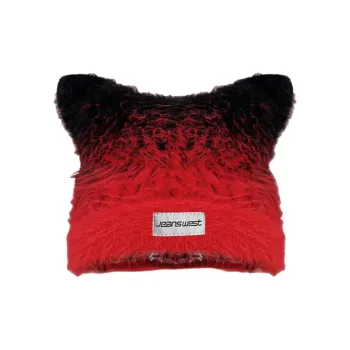 JEANSWEST Mink Fur Beanies Unisex