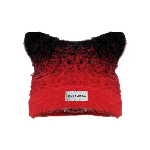 JEANSWEST Mink Fur Beanies Unisex