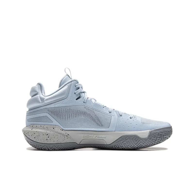 LiNing Lightweight 2MID Cushioning Anti Slip And Wear Resistant Mid Top Basketball Shoes Men's Blue-1