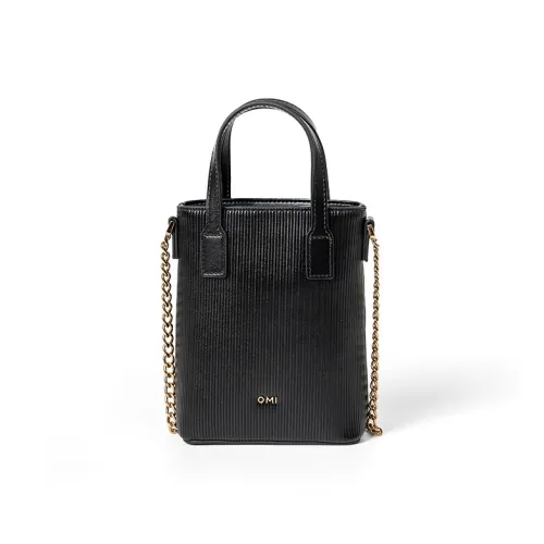 OMI Synthetic Leather One Shoulder Handbag Women's Black/White