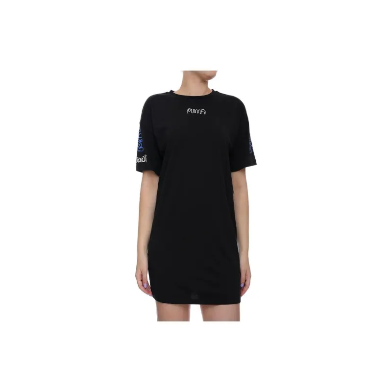 PUMA ESS Short Sleeved Dresses Women's Black-3
