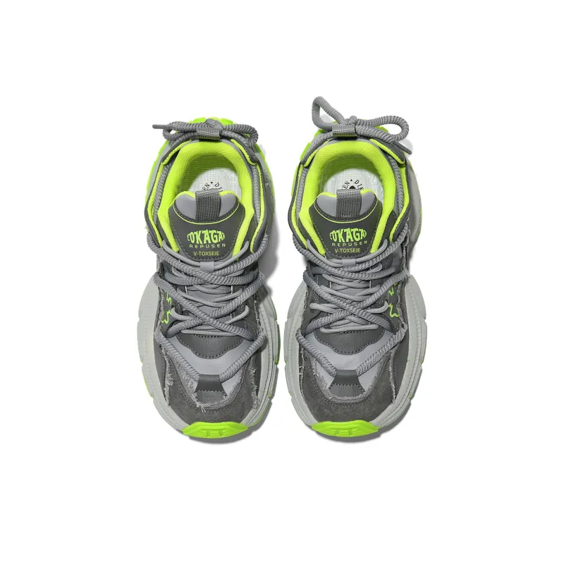 V TOXSEIE Cushioning Anti Slip And Wear Resistant Height Increasing Low Top Chunky Sneakers Men's-8