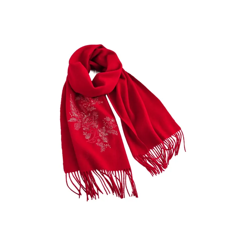 Hang Silk Road Sheep Wool Knit Scarves Women's-6