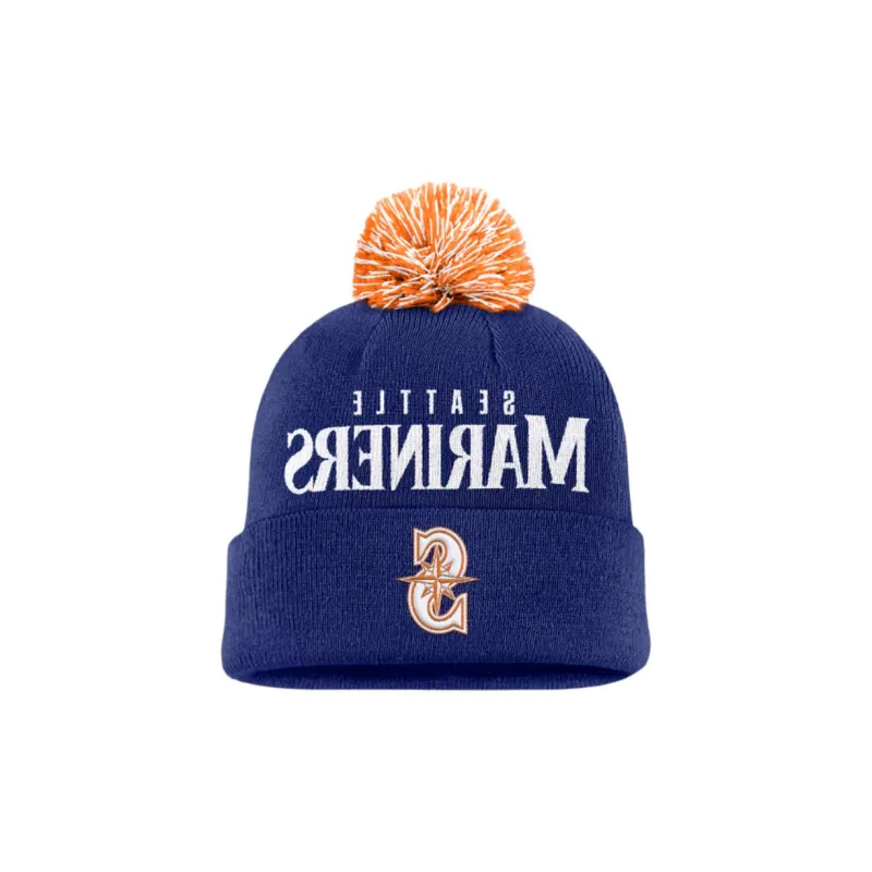 Nike Seattle Mariners Peak Men's Nike Mlb Cuffed Pom Beanie-2