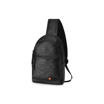 ONRF Polyvinyl Chloride Sling Bag, Crossbody Bag Men's Black