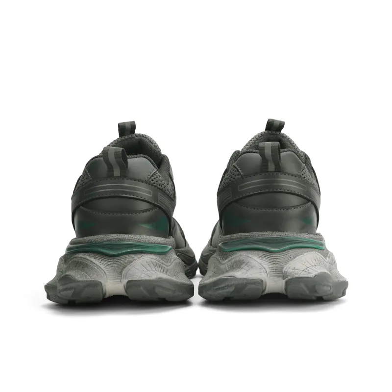 GLO BULL Height Increasing Wear Resistant Breathable Slip Resistant Low Top Chunky Sneakers Unisex Gray Blue Green-4