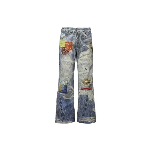 ROCAWEAR Jeans Unisex Washed Denim Blue