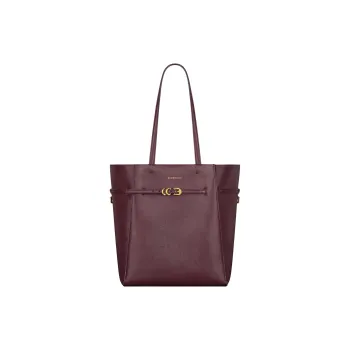 GIVENCHY Calfskin Tote Bag Shopping Bag Handbag Small Size Women's Deep Red