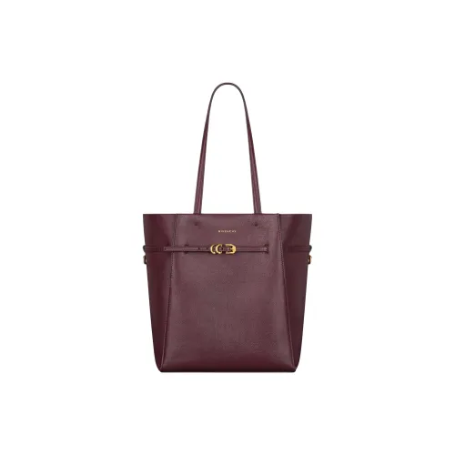 Givenchy Calfskin Tote Bag Shopping Bag Handbag Small Size Women's Deep Red