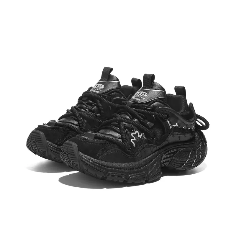 V TOXSEIE Cushioning Anti Slip And Wear Resistant Height Increasing Low Top Chunky Sneakers Men's-1