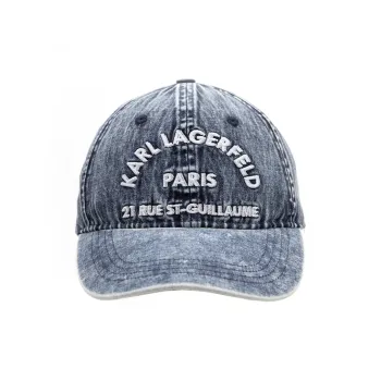 KARL LAGERFELD Cotton Baseball Caps Unisex Blue