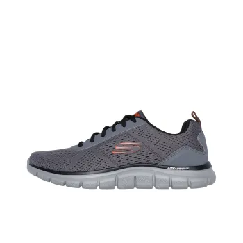 Skechers Track Slip Resistant Lightweight Abrasion Resistant Low Top Running Shoes Men's Gray
