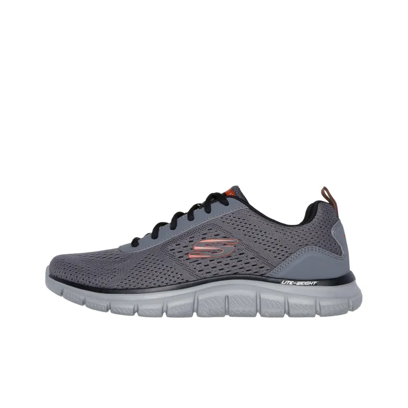 Skechers Track Slip Resistant Lightweight Abrasion Resistant Low Top Running Shoes Men's Gray-0