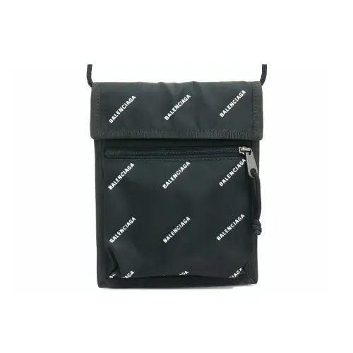 Balenciaga Nylon Shoulder Bag Crossbody Bag Women's Black