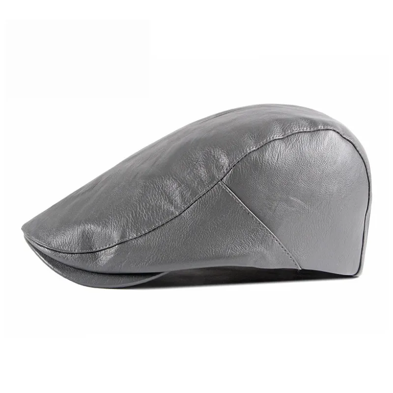TUCANO Pu Faux Leather Berets Unisex-5