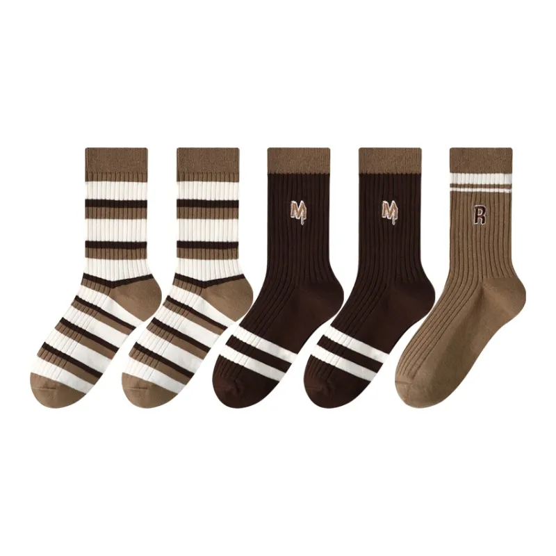 MIIOW Mid Calf Socks Unisex 5 Pack-4
