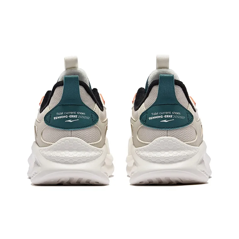 Erke Warm Cushioning Rebound Water Resistant Low Top Running Shoes Men's Microcrystal White Pine Green-4