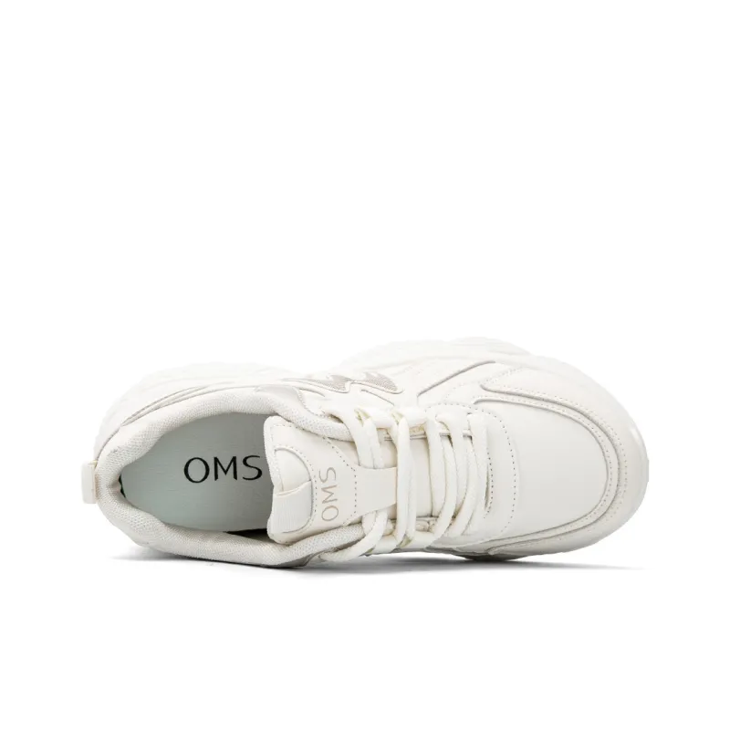 OMS Low Top Chunky Sneakers Women's Beige Khaki-1