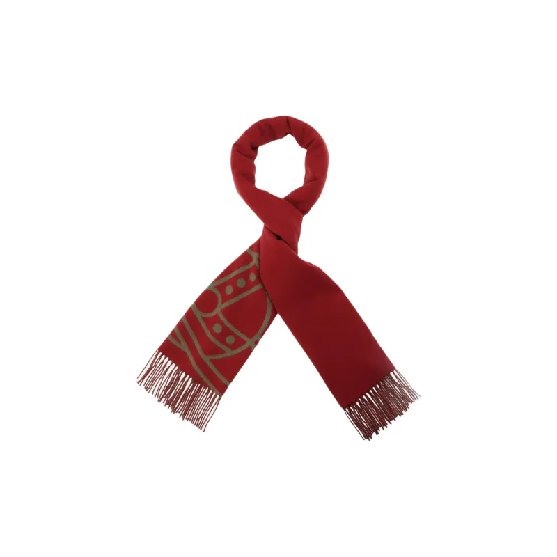 Vivienne Westwood Wool Knit Scarves Women's Khaki-4